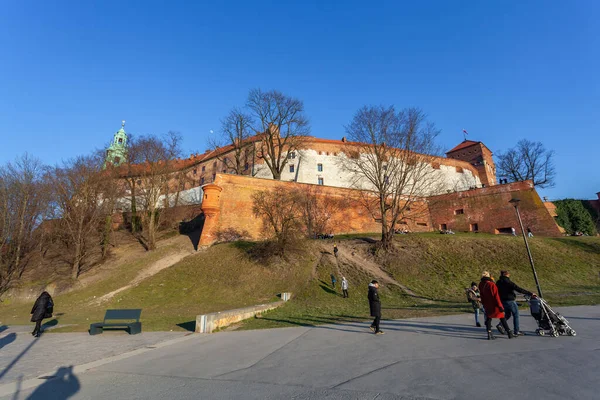 Krakow Poland March 2022 Wawel Castle Famous Landmark Krakow Travel — стокове фото