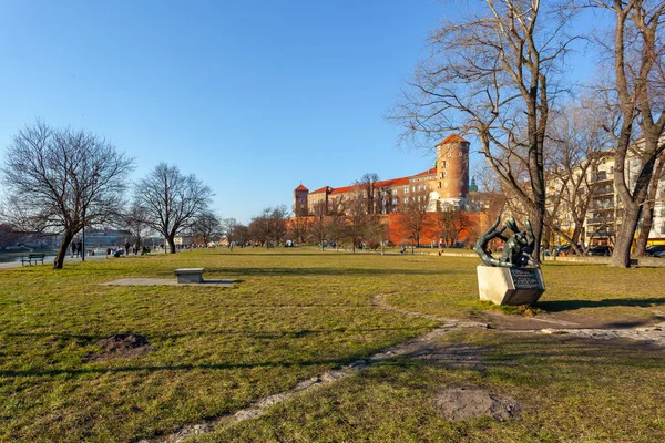 Krakow Poland March 2022 Wawel Castle Famous Landmark Krakow Travel — Foto de Stock