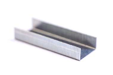 Staples for staple gun isolated on white background. Object