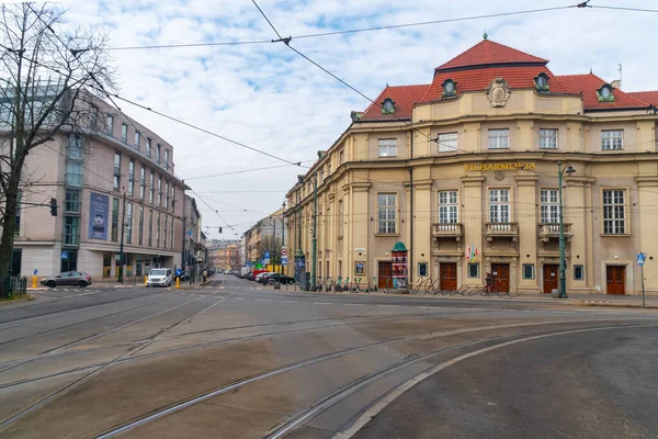 Krakow Poland March 2022 Street Old Town Morning Krakow Travel — 스톡 사진