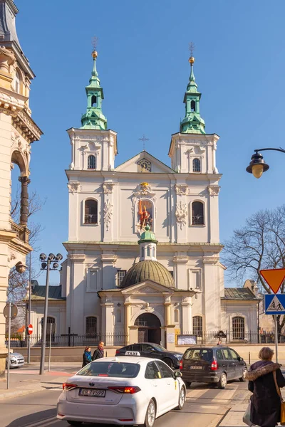Krakow Poland March 2022 Collegiate Church Florian Historical Part Krakow — Stockfoto