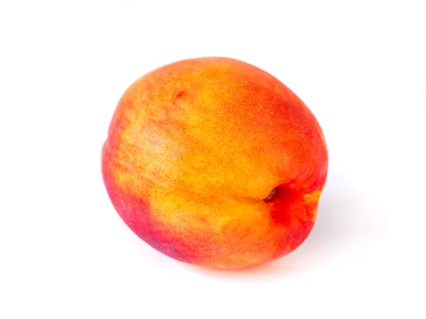 Fresh Peach Isolated White Backgraund Aromatic Fruit Food — 스톡 사진