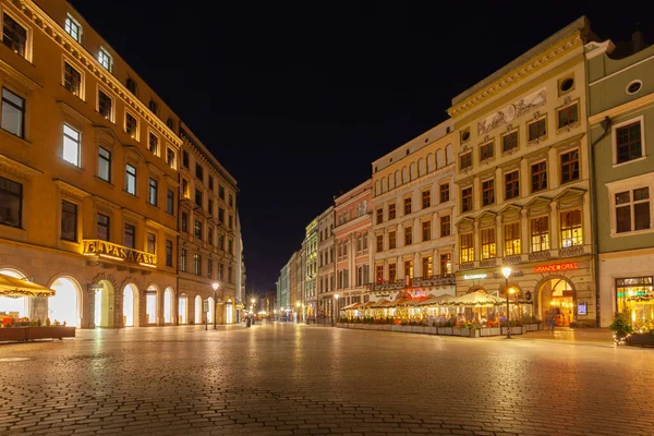 Krakow, Poland - 14 March, 2022: Kracow Main Square at the night. Travel