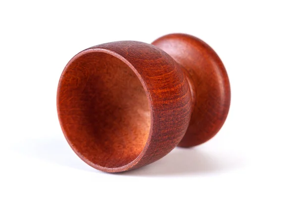 Wooden Bowl Isolated White Background Kitchen Utensil Object — Stockfoto