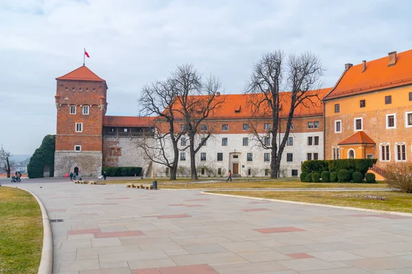 Royal Wawel Castle Green Garden Kracow Poland Travel — Stockfoto