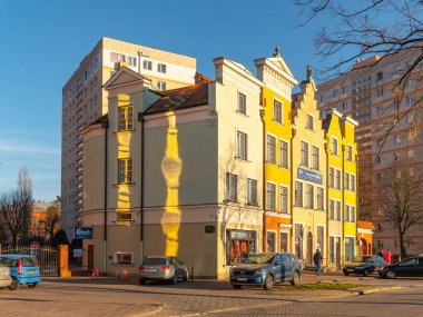 Gdansk, Poland - 12 March, 2022: Colorful medieval townhouses in gdansk, the most notable tourist attractions of the city