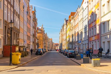 Gdansk, Poland - 12 March, 2022: Colorful medieval townhouses in gdansk, the most notable tourist attractions of the city