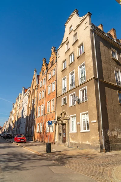 Gdansk Poland March 2022 Colorful Medieval Townhouses Gdansk Most Notable — Zdjęcie stockowe