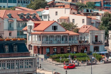 Tbilisi, Georgia - 22 August, 2022: Old historic houses in Tbilisi. Abanotubani. Travel