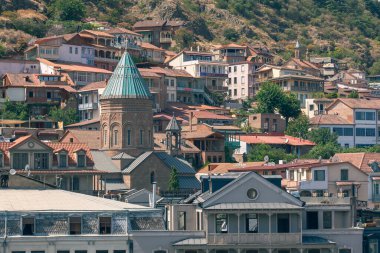 Tbilisi, Georgia - 22 August, 2022: Old historic houses in Tbilisi. Abanotubani. Travel