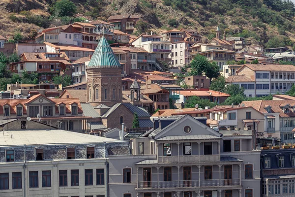 Tbilisi Georgia August 2022 Old Historic Houses Tbilisi Abanotubani Travel — Fotografia de Stock