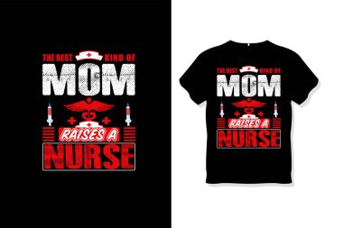 İyi bir anne, hemşire tişörtü tasarlar.