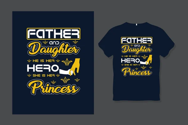 Father Daughter Shirt Design Template — Stockvector