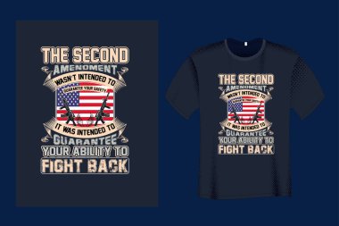 US Army Second Amendment T-Shirt Design Template