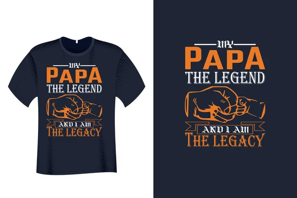 Papa Legend Legacy Shirt Design — Stockvector