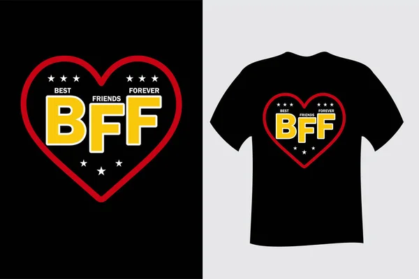 Beste Vrienden Forever Shirt Ontwerp — Stockvector