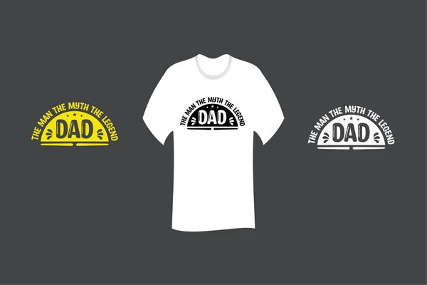 Papa Homme Mythe Légende Shirt Svg Cut File Design — Image vectorielle