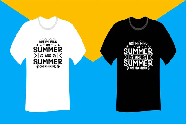 私の心の夏と夏に私の心を得たSvg Tシャツデザイン — ストックベクタ