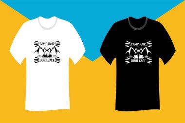 Kamp kılları SVG 'nin umursamaz Dosya Kes Tişört Tasarımı