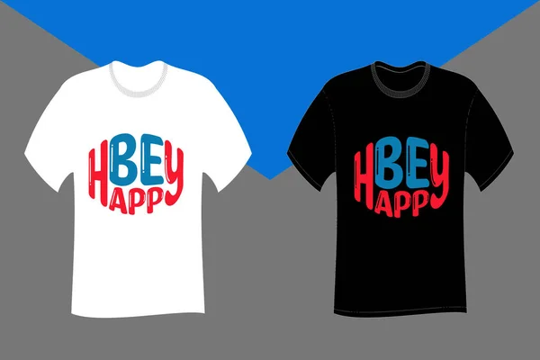 Happy Typography Shirt Design — Stockový vektor