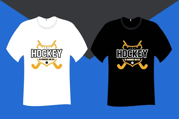 Hockey Murder Ice Shirt Design — Vetor de Stock