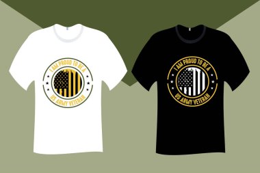 I am Proud to be a US Veteran T Shirt Design