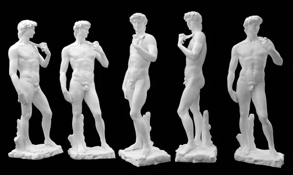 Statua David Isolato Una Bakground Nero Immagine Foto Stock