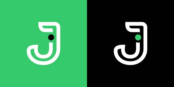 Літера Дизайн Логотипу Чорному Білому Зеленому Кольорах Простий Розкішний Елегантний — стоковий вектор