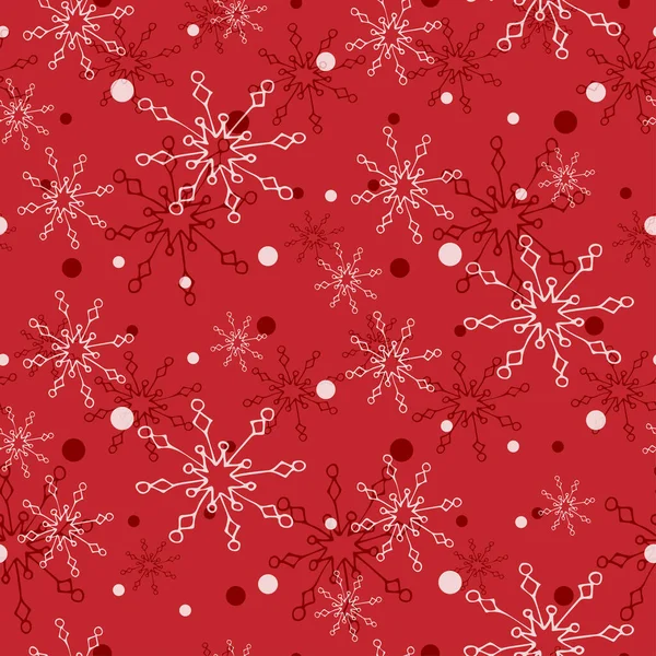 手描きのクリスマス要素のシームレスなパターン、ドアのイラスト. — ストックベクタ