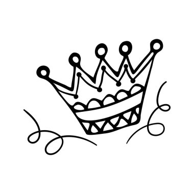 El çizimi karalama tasarımı elemanı. Vektör illüstrasyonu.