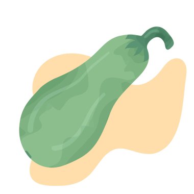 Arka planda taze sebze kabağı var.