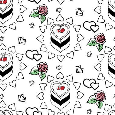 Aşk Kalbi Arkaplan Kalıpları Sevgililer Günü.