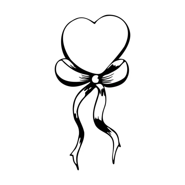 Drawn doodle hearts with different design elements — Vetor de Stock
