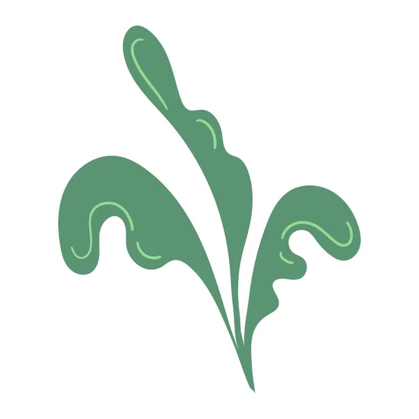 Buisson de forêt verte, élément de conception isolé herbe. — Image vectorielle