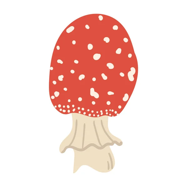 Dessin à la main des champignons sauvages de la forêt. Peut être utilisé pour la conception de menu, étiquette, badge, recette, emballage. — Image vectorielle