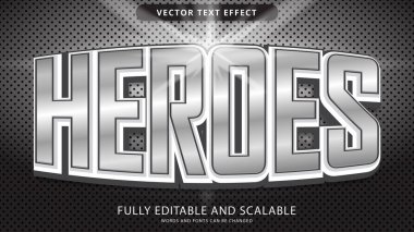 kahraman metin efekti düzenlenebilir eps dosyası