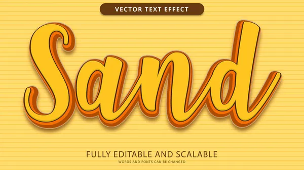 Sand Text Effekt Editierbare Eps Datei — Stockvektor