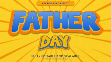 Babalar Günü metin efekti düzenlenebilir ep dosyası