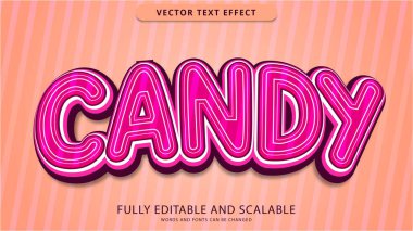 Candy metin efekti düzenlenebilir eps dosyası