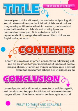 poster şablonu ve metin efekti düzenlenebilir eps dosyası