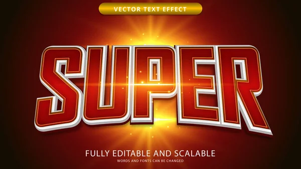 Super Text Effect Editable Eps File — стоковый вектор