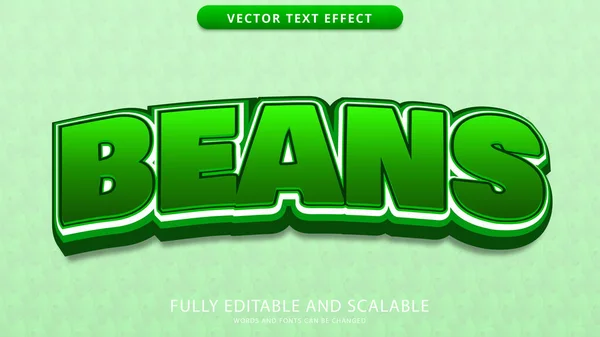 Bean Text Effect Editable Eps File —  Vetores de Stock