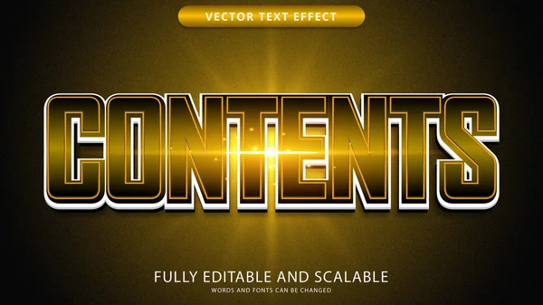 Content Text Effect Editable Eps File —  Vetores de Stock