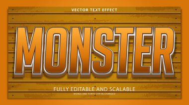 canavar metin efekti düzenlenebilir eps dosyası