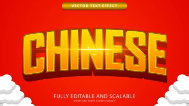 Çince metin efekti düzenlenebilir ep dosyası
