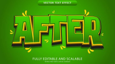 düzenlenebilir eps dosyasından sonra metin efekti