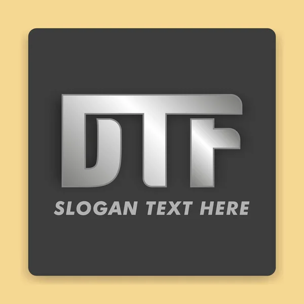 Πρότυπο Λογότυπου Γραμμάτων Dtf — Διανυσματικό Αρχείο