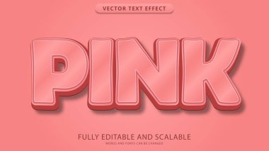  pembe metin efekti düzenlenebilir eps dosyası