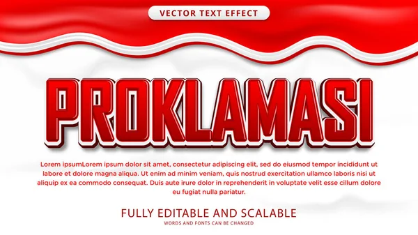 Proclamation Text Effect Editable Eps File — Stock vektor