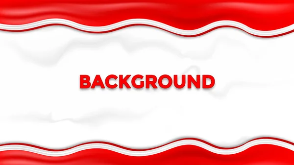 Background Template Red White Flag Ornament — Stock vektor